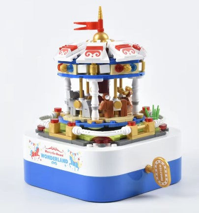 Musical Merry-Go-Round Building Block Set | General Jim's Toys & Bricks | GJ-MBMW