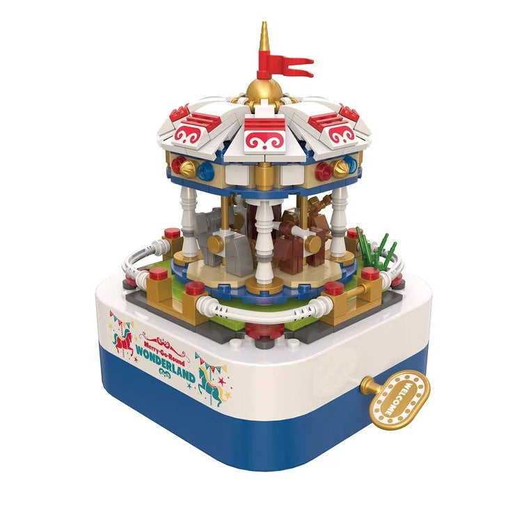 Musical Merry-Go-Round Building Block Set | General Jim's Toys & Bricks | GJ-MBMW
