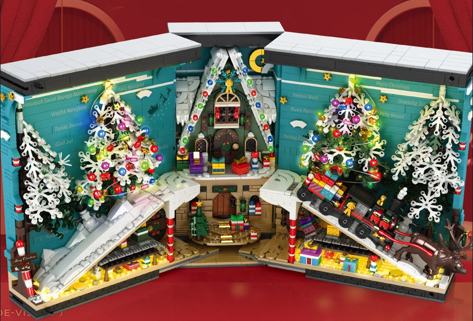 Christmas Book Nook Santa’s Workshop Building Block Set| General Jim's Toys | GJ-CBN