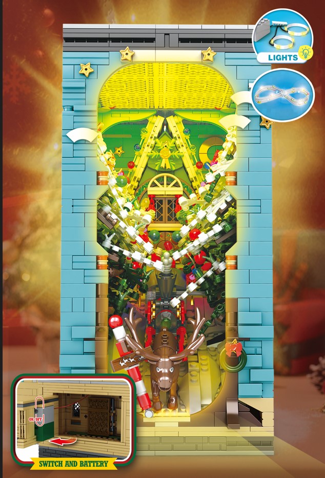 Christmas Book Nook Santa’s Workshop Building Block Set| General Jim's Toys | GJ-CBN