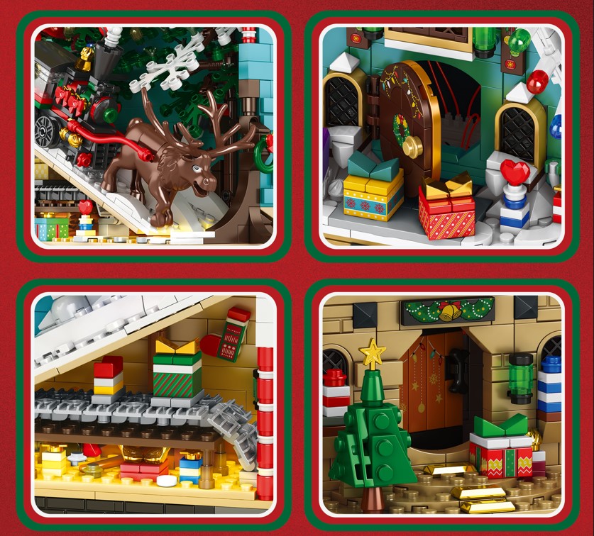 Christmas Book Nook Santa’s Workshop Building Block Set| General Jim's Toys | GJ-CBN