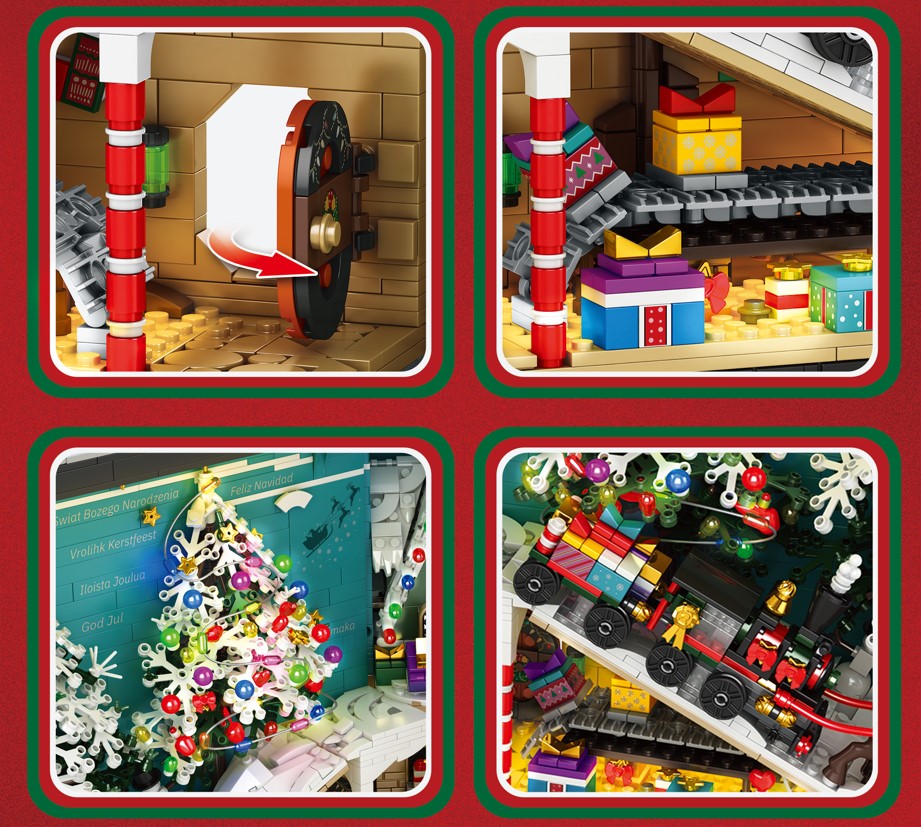 Christmas Book Nook Santa’s Workshop Building Block Set| General Jim's Toys | GJ-CBN