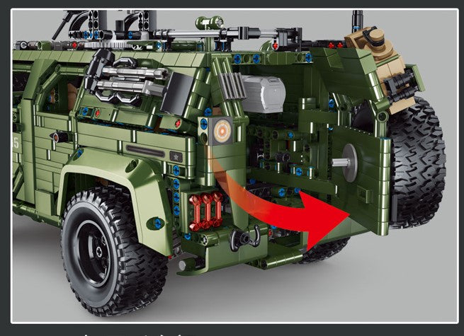 Military Warrior Off-Road Vehicle Building Block Set | General Jim's Toys & Bricks | GJ-WOR