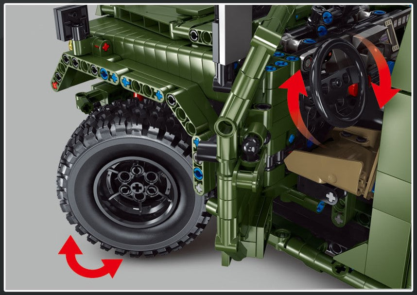 Military Warrior Off-Road Vehicle Building Block Set | General Jim's Toys & Bricks | GJ-WOR