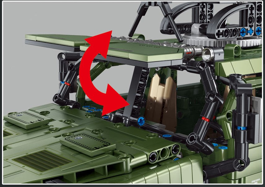 Military Warrior Off-Road Vehicle Building Block Set | General Jim's Toys & Bricks | GJ-WOR