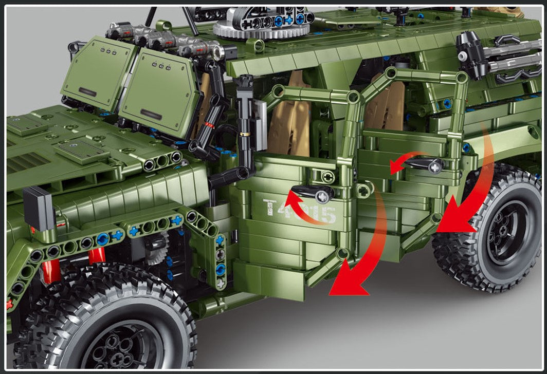 Military Warrior Off-Road Vehicle Building Block Set | General Jim's Toys & Bricks | GJ-WOR