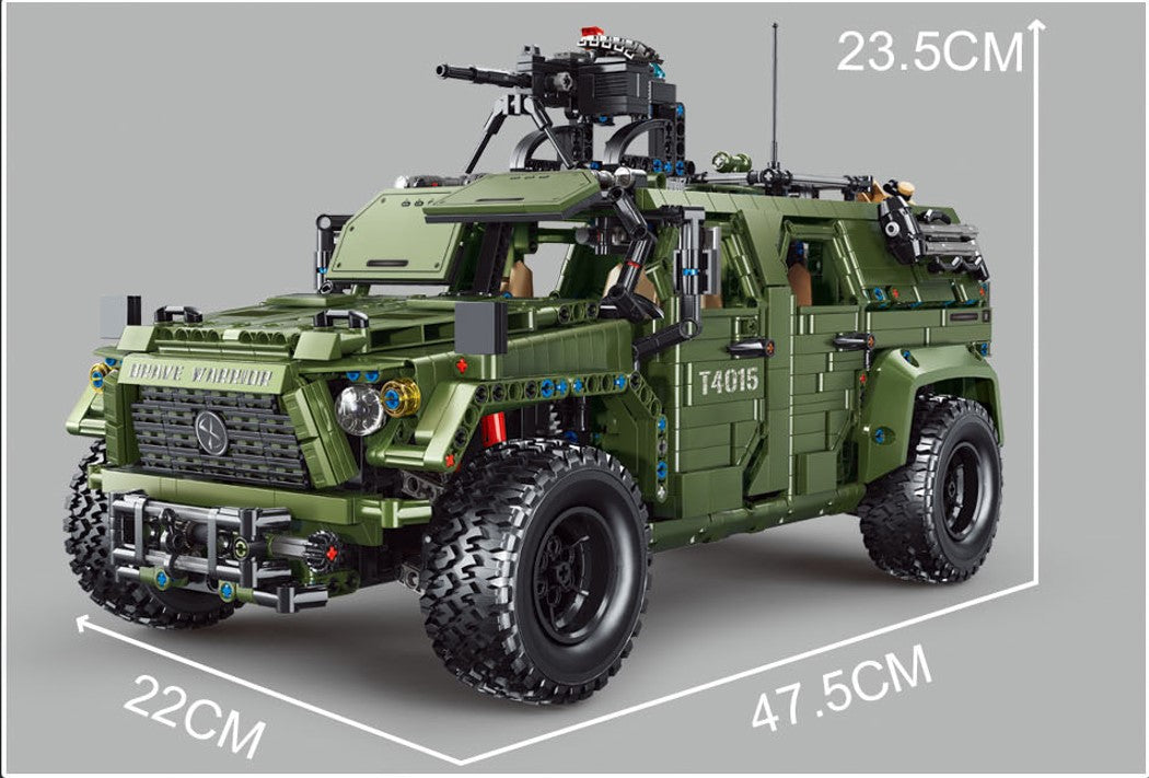 Military Warrior Off-Road Vehicle Building Block Set | General Jim's Toys & Bricks | GJ-WOR