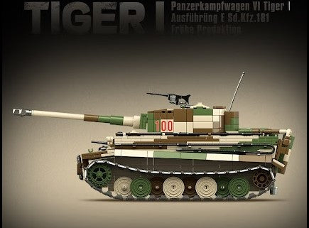 WWII Tiger I Heavy Tank Building Blocks Set | General Jim's Toys & Bricks | GJ-T1HT