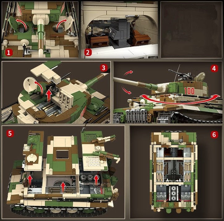 WWII Tiger I Heavy Tank Building Blocks Set | General Jim's Toys & Bricks | GJ-T1HT