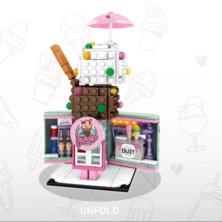 Gelato Ice Cream Shop Building Blocks Set | General Jim’s Toys & Bricks | GJ-GS