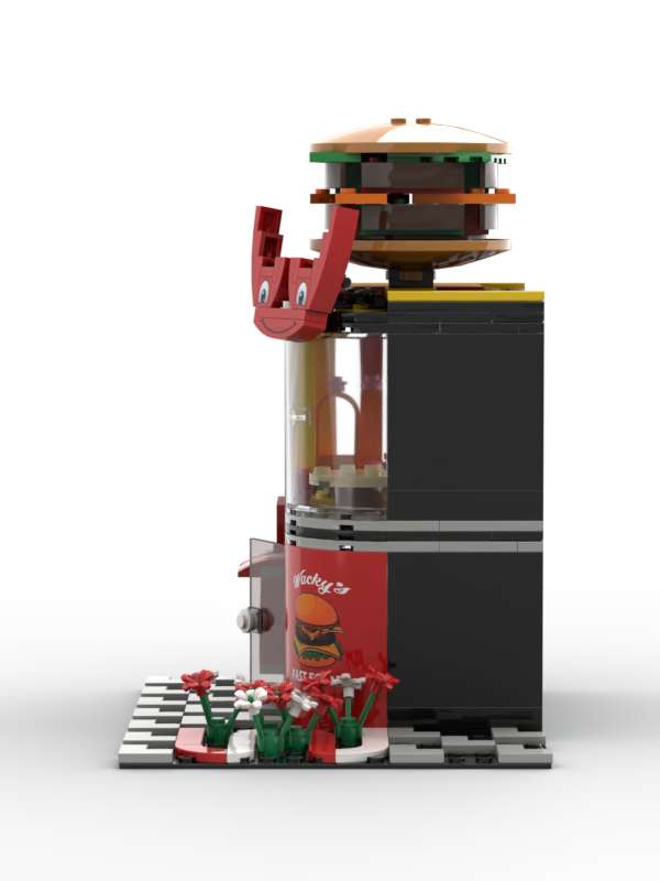 Wacky's Fast Food™ Burger Joint Restaurant Building Blocks Toy Bricks Set | General Jim's Toys