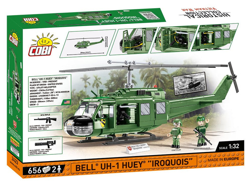 Open Box COBI Bell UH-1 Huey Iroquois Building Blocks Toy Bricks Set #2423