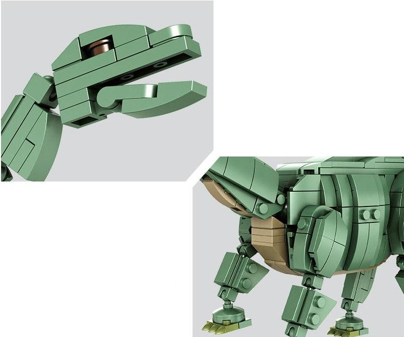 Brontosaurus and Brontosaurus Fossil 2 in 1 Dinosaur Building Blocks Toy Brick Set | General Jim's Toys