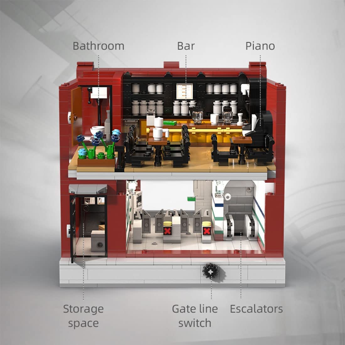 Open Box | London Underground Station Modular Building Blocks Set