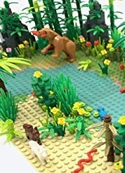 Open Box | Tropical Rainforest Trees, Plants, and Rocks Botanical Building Blocks Set