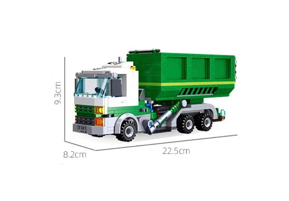 Roll-Off Skip Loader Dump Truck Building Block Set | General Jim's Toys & Bricks | GJ-GWSL