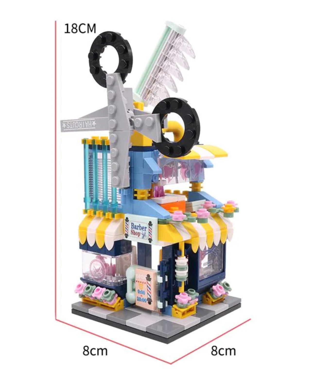 Vintage Barber Shop & Salon Modular Building Blocks Set | General Jim's Toys & Bricks | GJ-BS