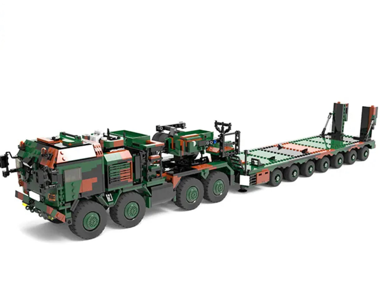 SLT Mammut Heavy Duty Tank Transporter Building Blocks Set | General Jim's Toys & Bricks | GJ-SLT