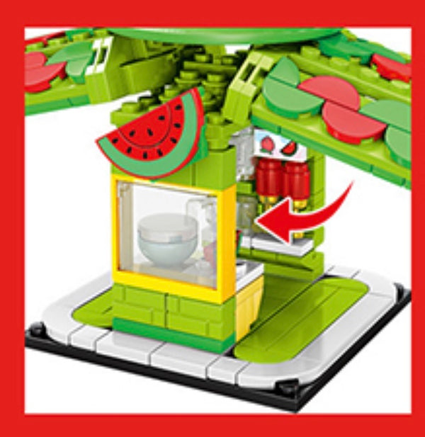 Watermelon Stand Sweet and Juicy Modular Building Blocks Toy Bricks Set