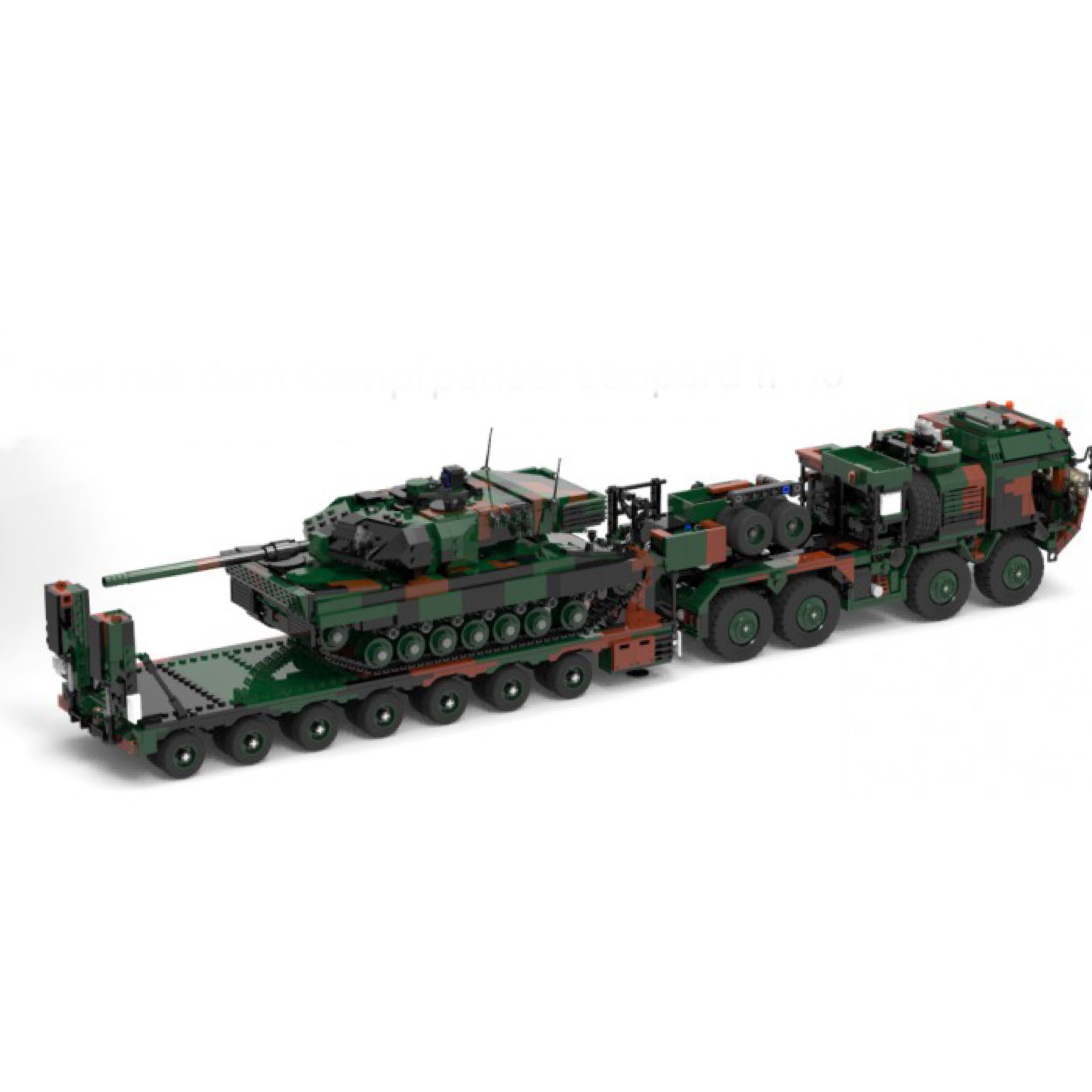 SLT Mammut Heavy Duty Tank Transporter Building Blocks Set | General Jim's Toys & Bricks | GJ-SLT