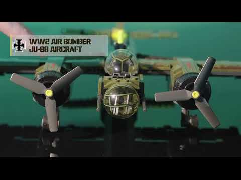 WWII Iron Empire Air Bomber Plane video showing spinning propellers, fully detailed cockpit, stowable landing gear, moveable wing flaps and opening turret covers along with the observation outpost.