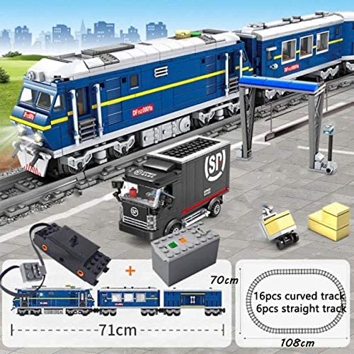 OPEN BOX City Series Power Blue Diesel Cargo Train Building Blocks Toy Bricks Set | General Jim's Toys