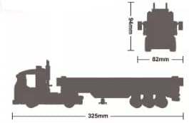 Open Box | Red Heavy Truck Transport Vehicle Building Blocks Toy Bricks Set