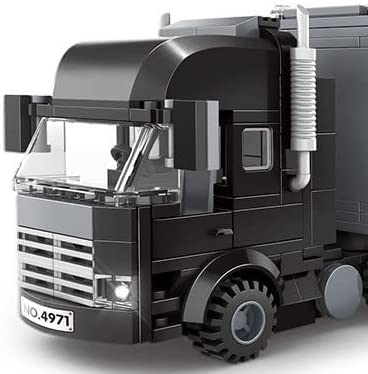 Open Box | Black Cargo Truck Building Bricks Set