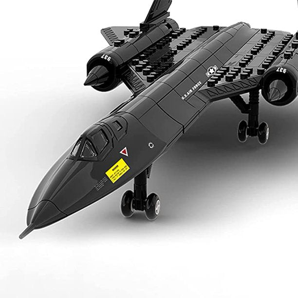 Open Box Military Series SR-71 Reconnaissance Aircraft Jet Blackbird Air Force Building Block Set (183 Pieces) -Building and Military Toys