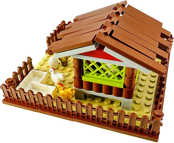Chicken Coop Hen House Building Blocks Toy Bricks Set | General Jim's Toys