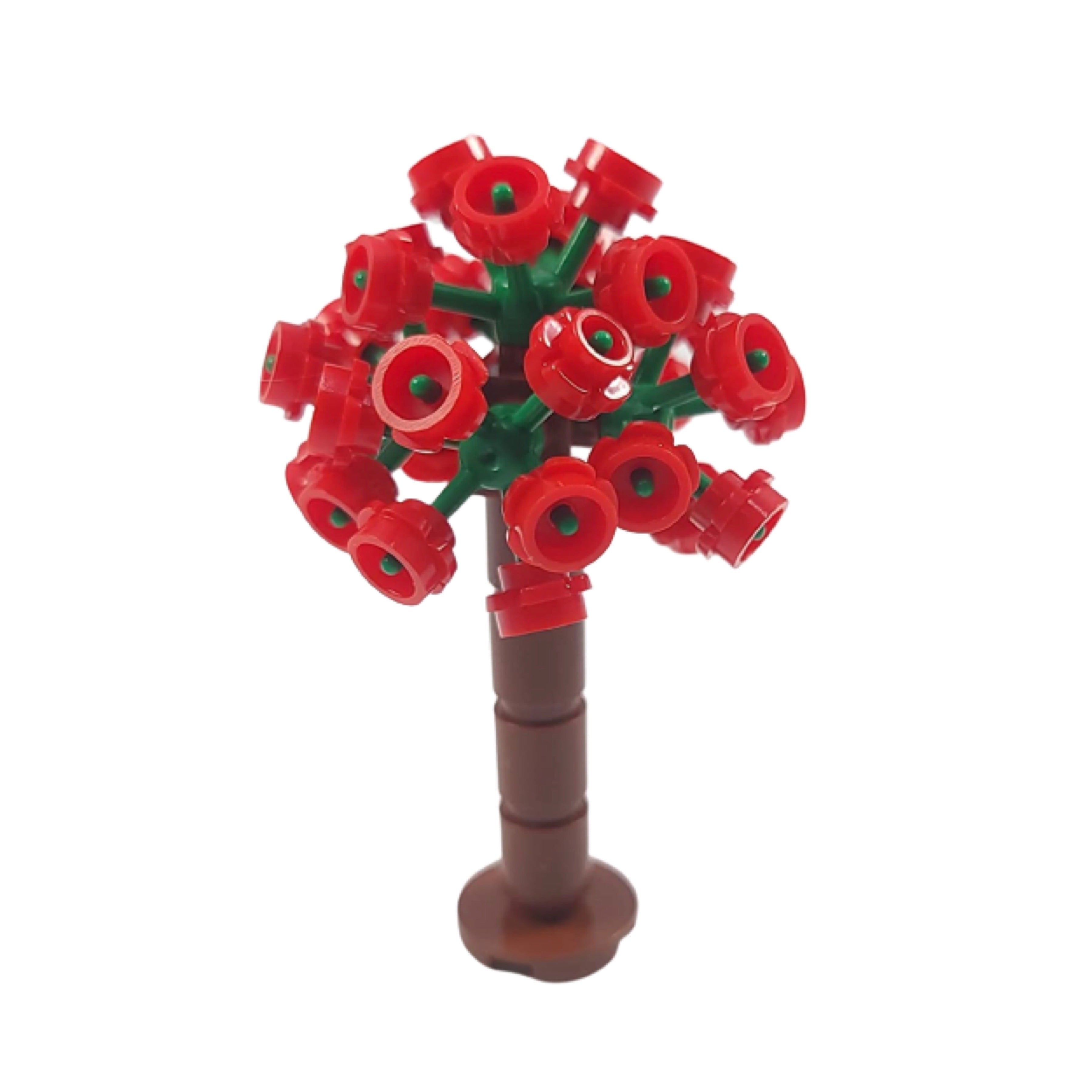 Flowering Trees - Set of 9 - Colorful Building Blocks Bricks Accessories for City Streets, Park or Rural Farm and Garden Setups