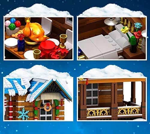 Holiday Musical Christmas Cabin Building Block Set | General Jim's Toys & Bricks | GJ-MCC