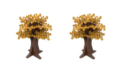 Set of 2 Tan Building Blocks Tree Decorations | Botanical Building Bricks | General Jim's Toys