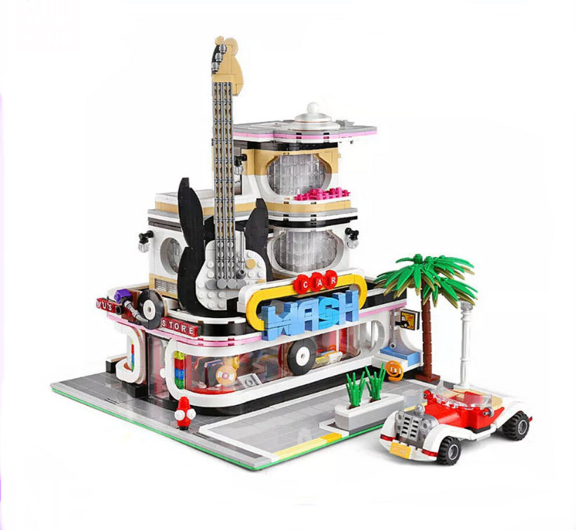 Music Store & Car Wash Street View Building Set | General Jim's To