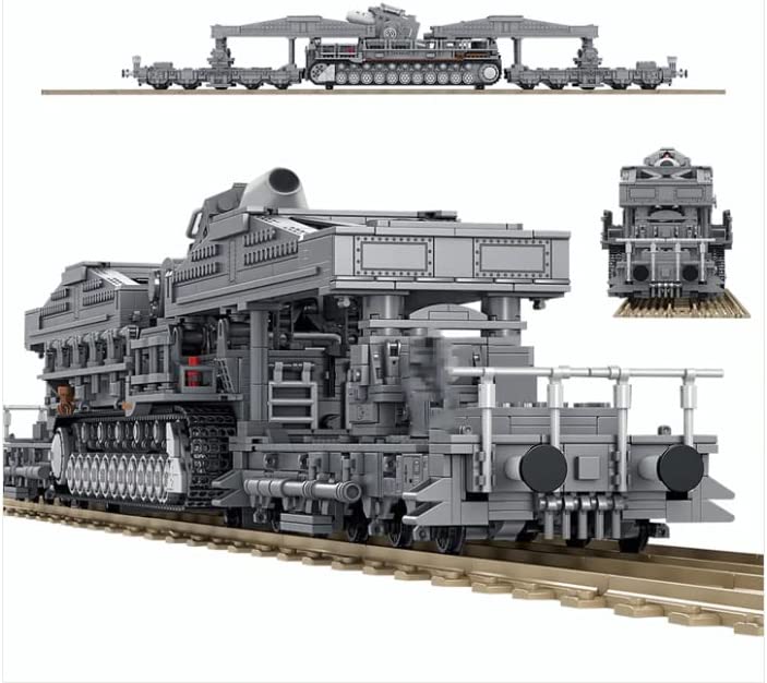 Assembled Karl Heavy Tank Carronade Mortar Railway with Building Bricks