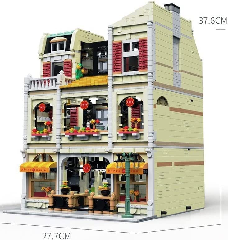 Old Town Pizzeria Modular Building Blocks Toy Set | General Jim's Toys & Bricks | GJ-PZS