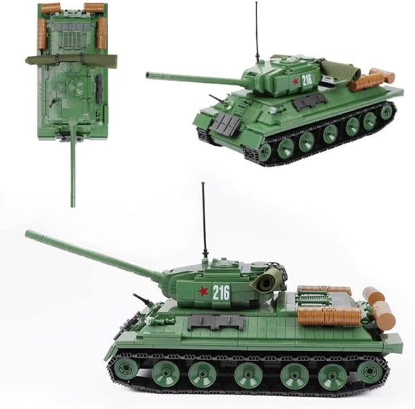 T-34 Medium Soviet Building Blocks Toy Bricks WW2 Military Tank