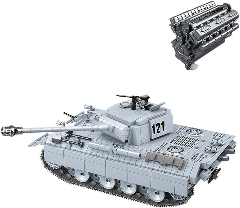 WW2 Panther 121 Building Block Tank Set Historical World War 2 German Tank Model Bricks Kit | General Jim’s Toys