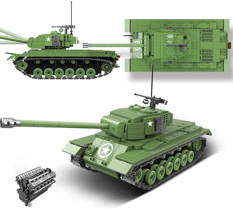 U.S. Pershing M26 Building Blocks Toy Tank Set