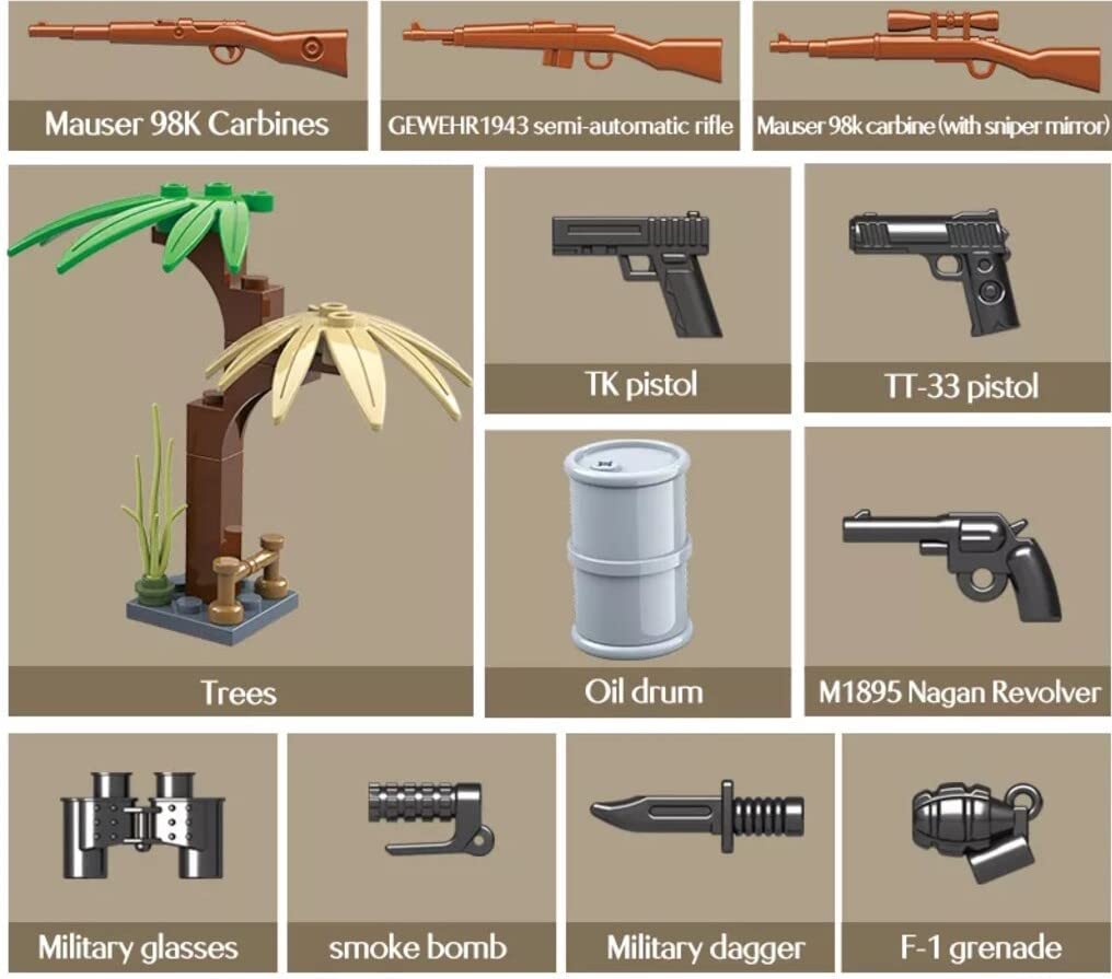 OPEN BOX BT-7 Calvary Russian Army Tank Building BlocksToy Bricks Set | General Jim's Toys