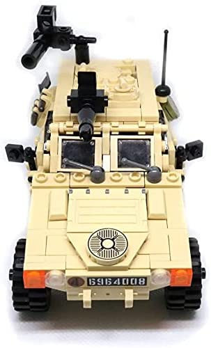 Front view of Panhard-style VBL light armored car in brick form – French army vehicle replica with realistic grille and bumper detail