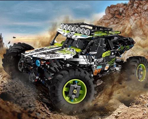 Tough Green Hound RC Buggy Building Block Vehicle | General Jim's Toys & Bricks | GJ-TGHB