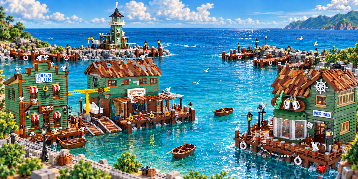 Harbortown Fishing Village Sets