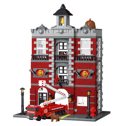 Lighted 4 Story Fire Station Building Blocks Set | General Jim's Toys & Bricks  | GJ-FSOB