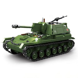 SU-76M Soviet tank destroyer building block set WWII military model by General Jim’s