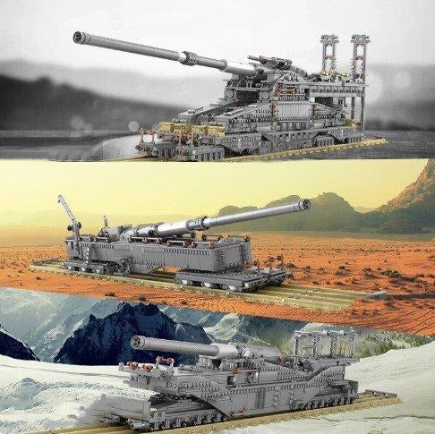 Gustav Dora Cannon Railway Gun WW2 Building Blocks Toy Bricks Set | General Jim's Toys