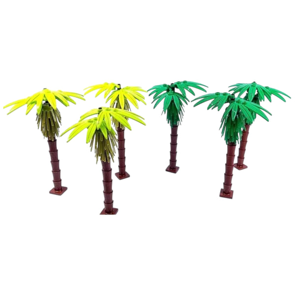 Coconut Palm Trees Building Blocks Toy Bricks Set | Set of 6 5" inch Coconut Palms | General Jim's Toys