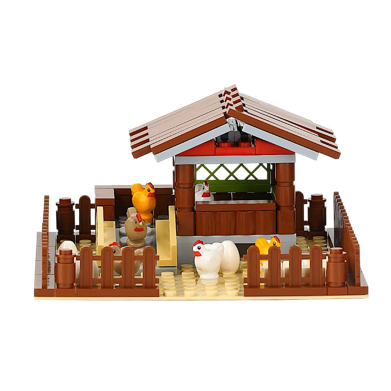 Chicken Coop Hen House Building Blocks Toy Bricks Set | General Jim's Toys