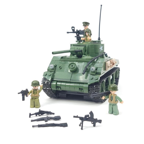 M4 Sherman WW2 Army Building Blocks Toy Tank Set