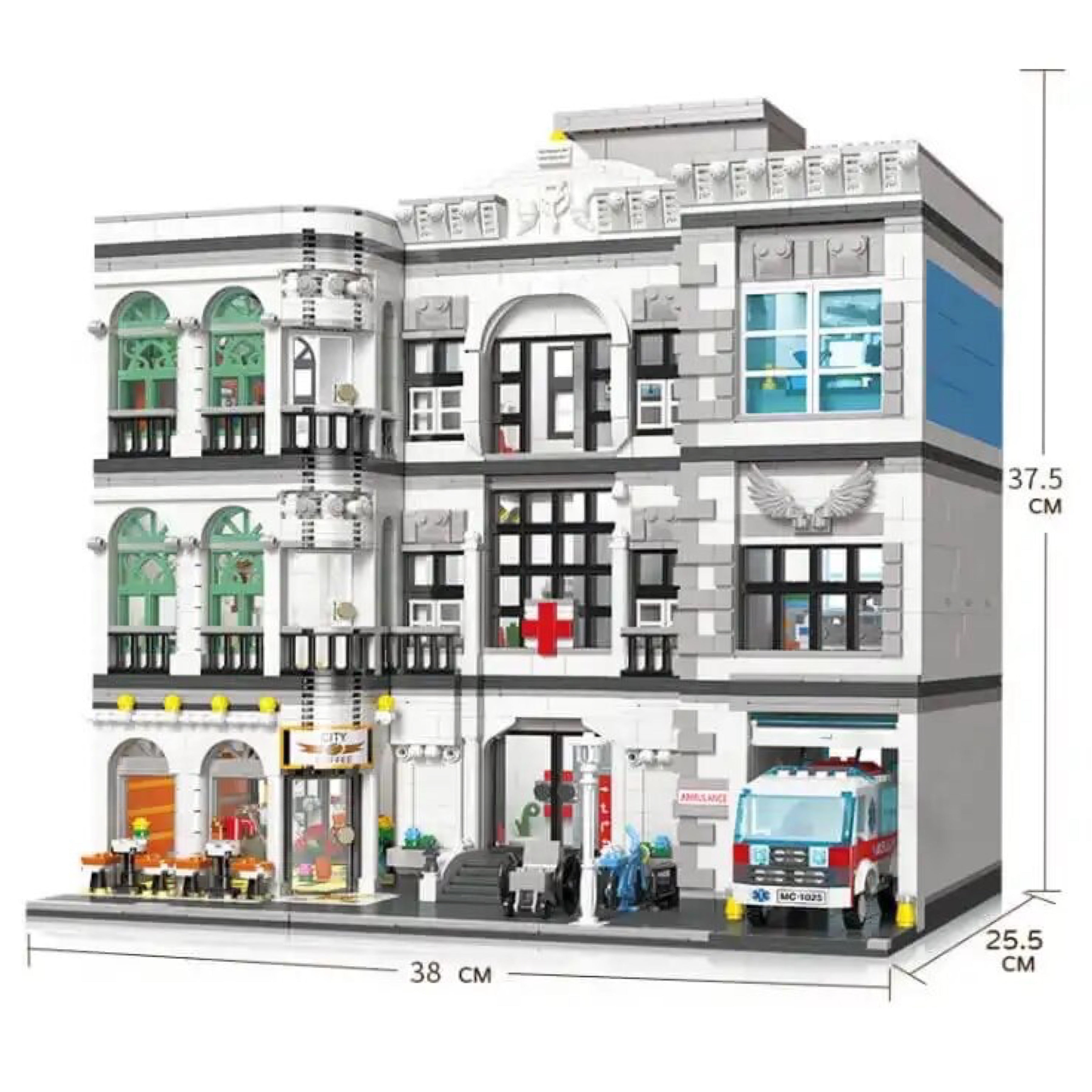 Modular Hospital Building Block Set | General Jim's Toys & Bricks | GJ-CH